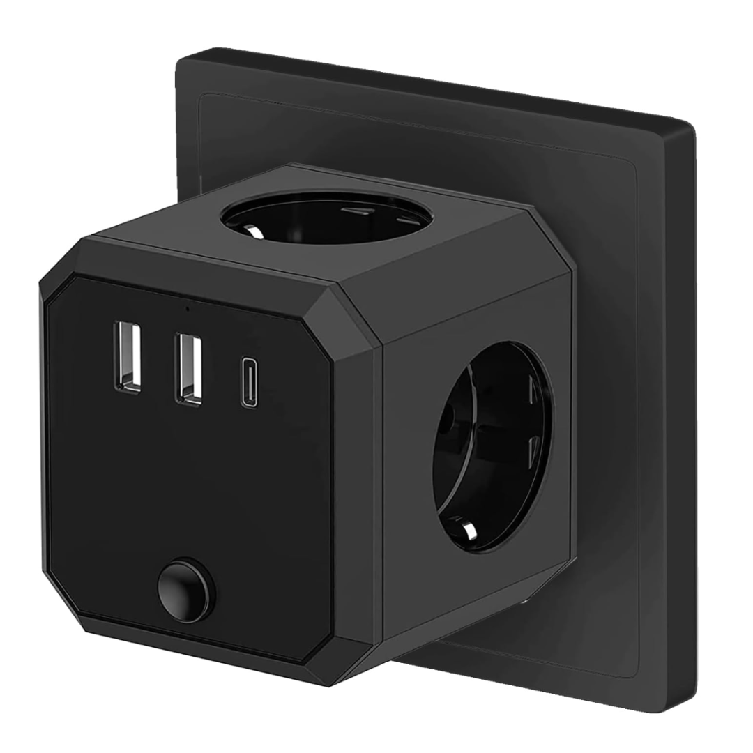 Cubo Enchufe USB 7 en 1