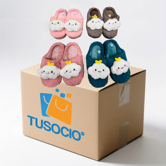 Caja 48 piezas de Chanclas para invierno nubes