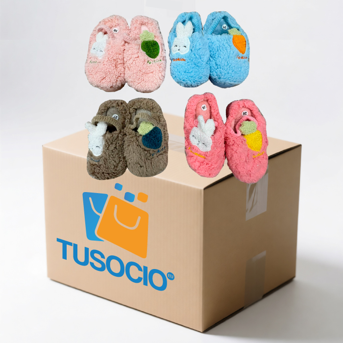 Caja 48 piezas de Chanclas para invierno conejos