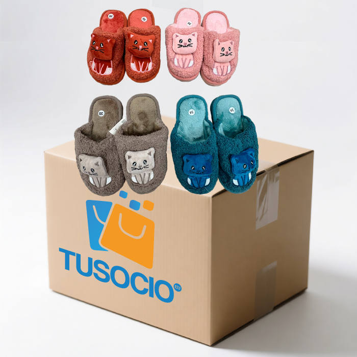 Caja 48 piezas de Chanclas para invierno Gatos